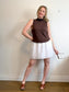 Babaton Sleeveless Mockneck Top in Brown (Size M)