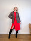 Vintage Plaid Blazer in Black/Red (Size L)