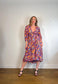 Caballero "Moon Maxi Dress in Stamped Hibiscus Print (Size S/M)