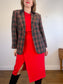 Vintage Plaid Blazer in Black/Red (Size L)