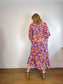 Caballero "Moon Maxi Dress in Stamped Hibiscus Print (Size S/M)