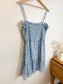Wilfred "Tempest Sleeveless Mini Dress in Blue Floral" (Size XL)