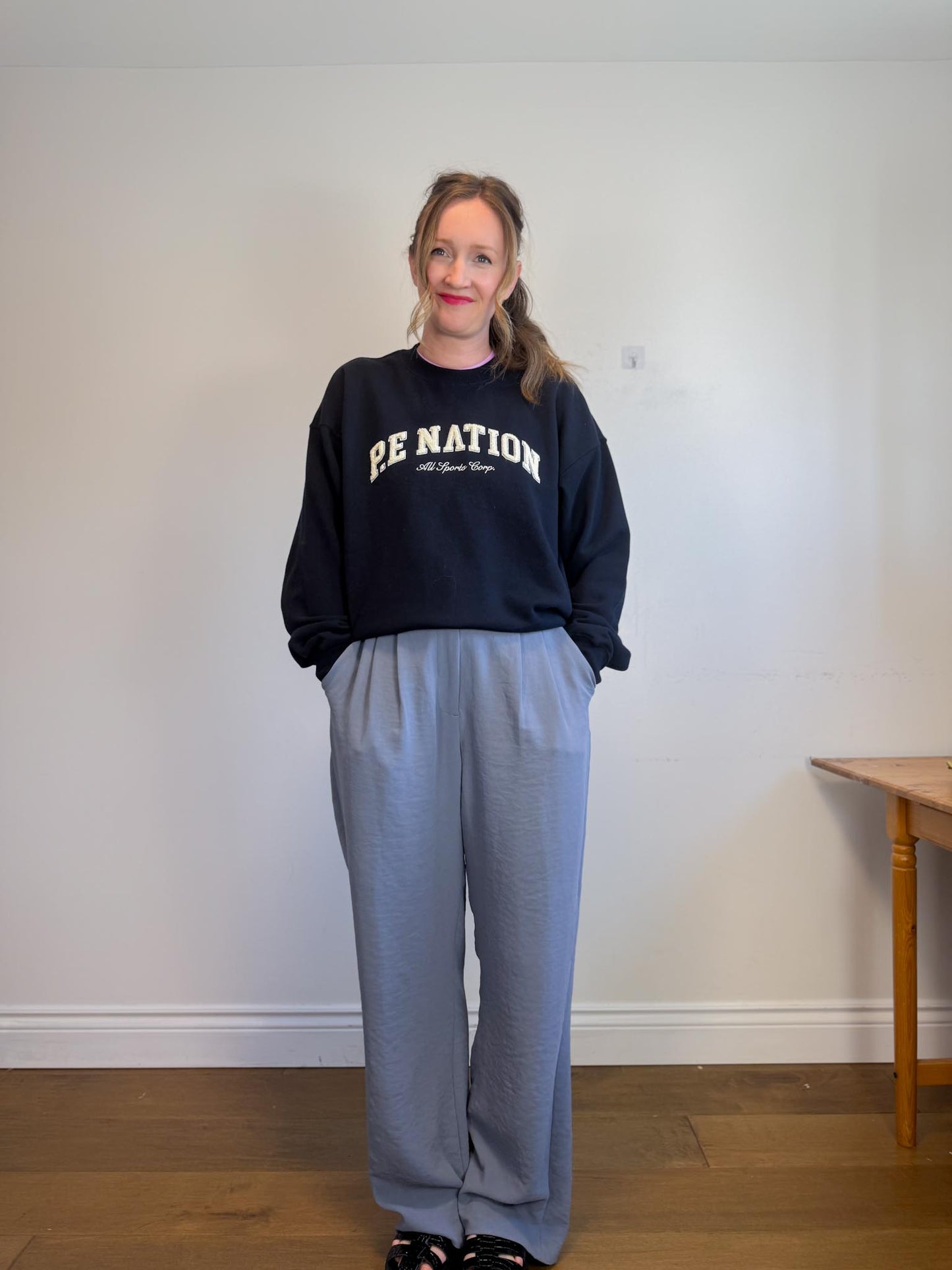Abercrombie Curve Love Sloane Tailored Pant in Blue SOLD AS IS (Size 32)