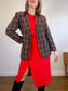 Vintage Plaid Blazer in Black/Red (Size L)