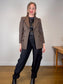 Vintage 90s Louis Feraud Wool Pant Suit in Brown (Size 6)