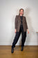 Vintage 90s Louis Feraud Wool Pant Suit in Brown (Size 6)