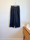 Vintage Wide Leg Linen Pants in Black (Size S)