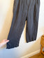 Vintage Wide Leg Linen Pants in Black (Size S)