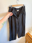Vintage Wide Leg Linen Pants in Black (Size S)