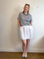LOFT White Linen Mini Skirt (Size XL)