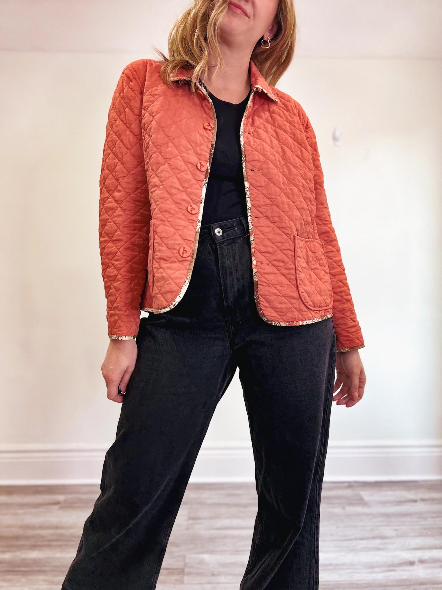 Vintage Reversible Quilted Chore Jacket (Size L)