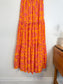 Anthropologie Abel the Label Strapless Smocked Maxi Dress in Pink/Orange Floral (Size M/L)
