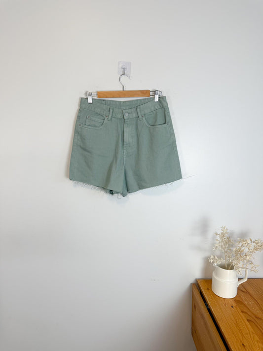 DRDENIM "Nora Shorts in Aqua Grey" NWT (Size 31)