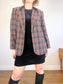 Vintage Plaid Blazer in Black/Red (Size L)