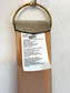 Club Monaco Neutral Leather Belt with Gold Buckle (Size M/L)