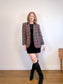 Vintage Plaid Blazer in Black/Red (Size L)