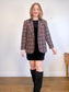 Vintage Plaid Blazer in Black/Red (Size L)