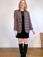 Vintage Plaid Blazer in Black/Red (Size L)