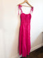 NICHOLAS THE LABEL "Halia Shirred Ramie Dress in Pink" (Size S/M)