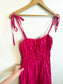 NICHOLAS THE LABEL "Halia Shirred Ramie Dress in Pink" (Size S/M)
