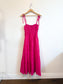 NICHOLAS THE LABEL "Halia Shirred Ramie Dress in Pink" (Size S/M)
