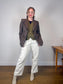 Vintage 90s Louis Feraud Wool Pant Suit in Brown (Size 6)