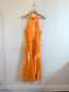 Caroline Constas Sequin Halter Dress in Orange NWT (Size M)