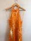 Caroline Constas Sequin Halter Dress in Orange NWT (Size M)