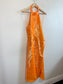 Caroline Constas Sequin Halter Dress in Orange NWT (Size M)