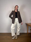 Vintage 90s Louis Feraud Wool Pant Suit in Brown (Size 6)