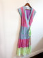 Tanya Taylor "Jazzie Multi-Colour Pastel Wrap Dress" (Size L/XL)