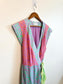 Tanya Taylor "Jazzie Multi-Colour Pastel Wrap Dress" (Size L/XL)