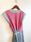Tanya Taylor "Jazzie Multi-Colour Pastel Wrap Dress" (Size L/XL)