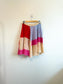 MARNI Designer Silk Distressed Colourblock Skirt (Size M)