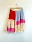 MARNI Designer Silk Distressed Colourblock Skirt (Size M)