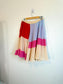 MARNI Designer Silk Distressed Colourblock Skirt (Size M)