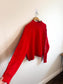 Reebok by Pyer Moss Long Sleeve Mock Neck Top in Red (Size L)