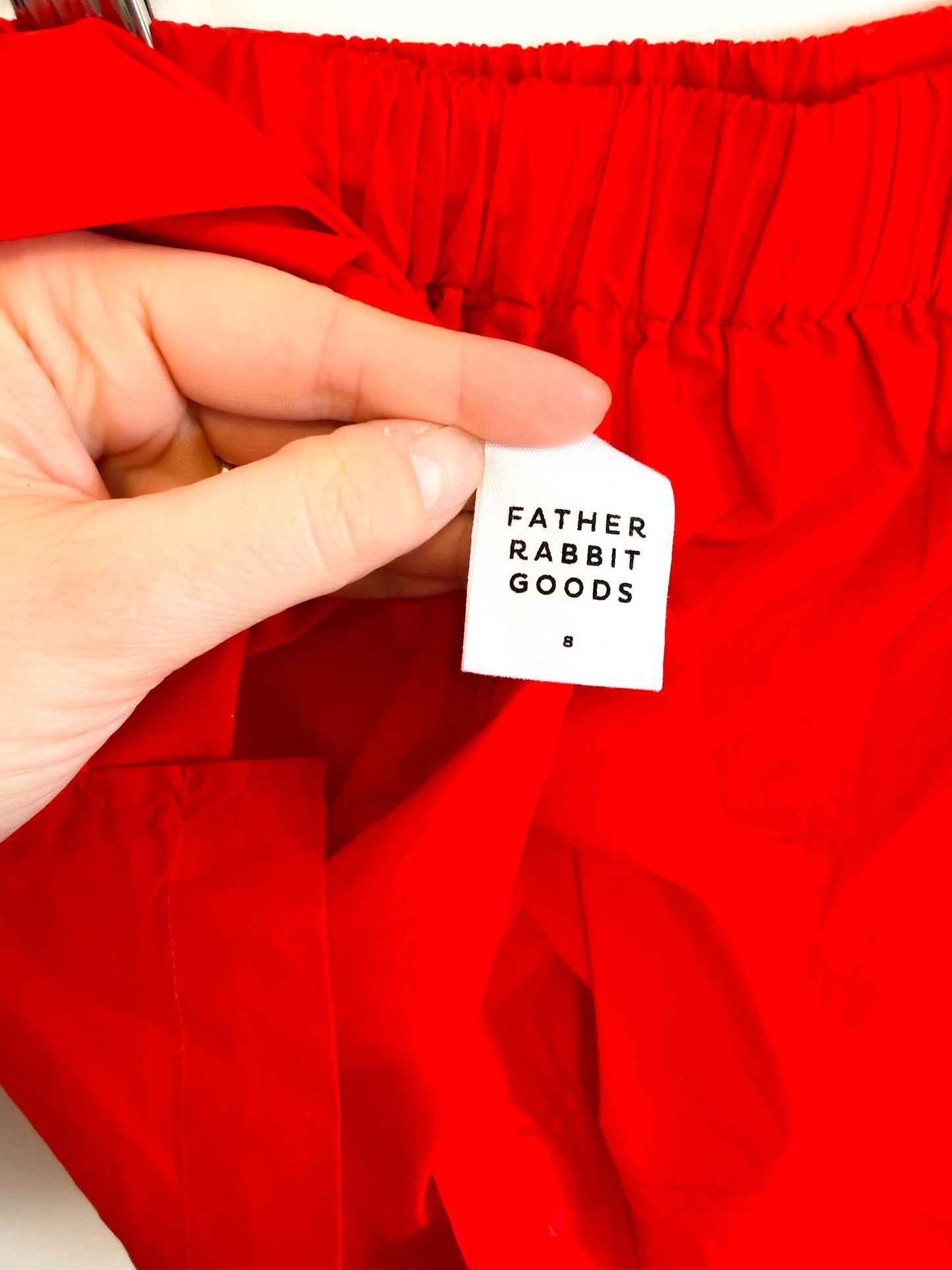 Father Rabbit "Poplin Short in Apple Red" (Size M)