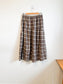 A Bronze Age Sustainable "Field Skirt in Brown/Blue Plaid" (Size M)