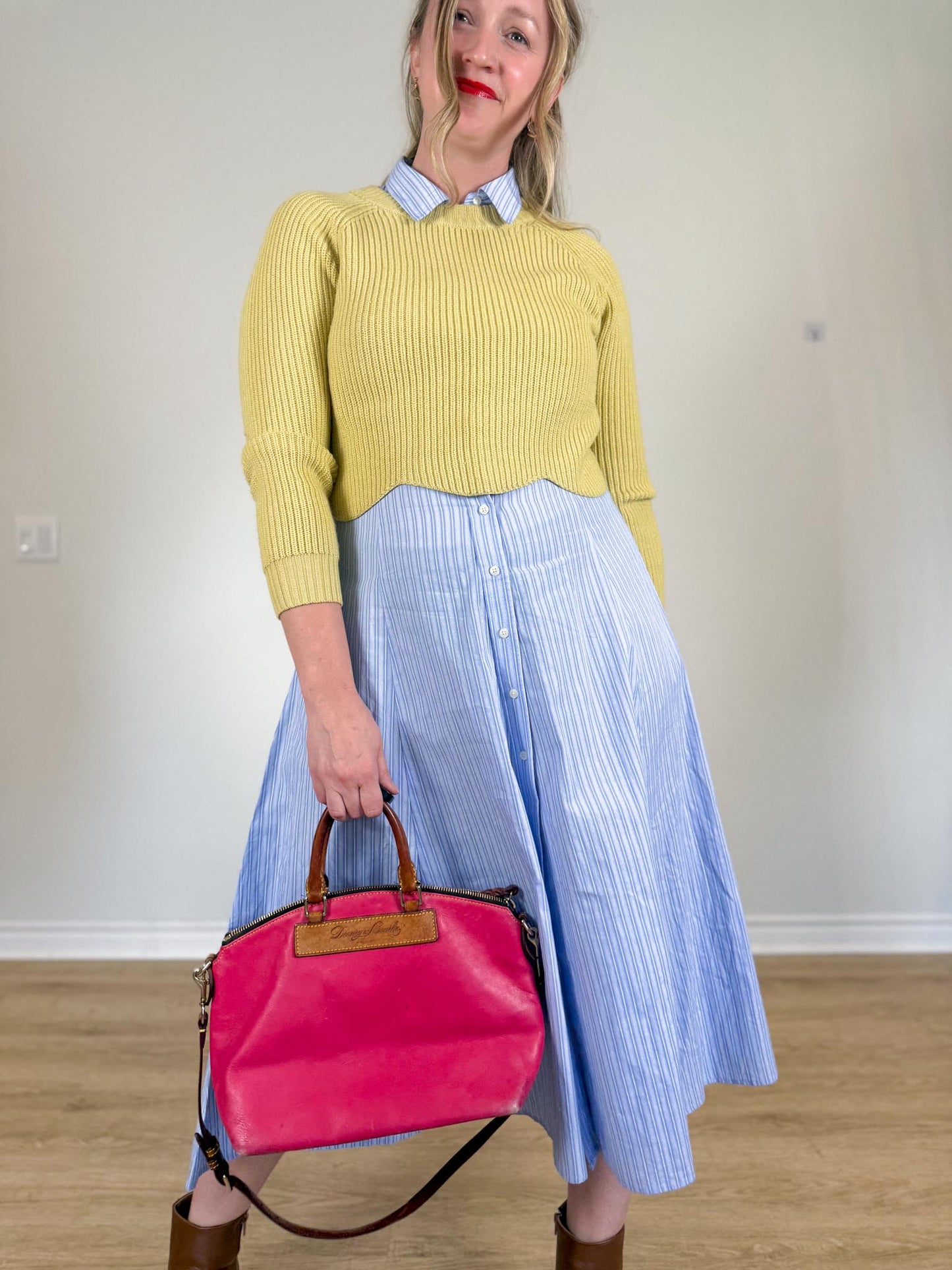 Wilfred "Sardou Merino Wool Sweater in Yellow" (Size M)