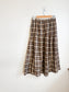 A Bronze Age Sustainable "Field Skirt in Brown/Blue Plaid" (Size M)