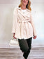 Elie Tahari Belted Silk Wrap Jacket in Marble Arch NWT (Size L)