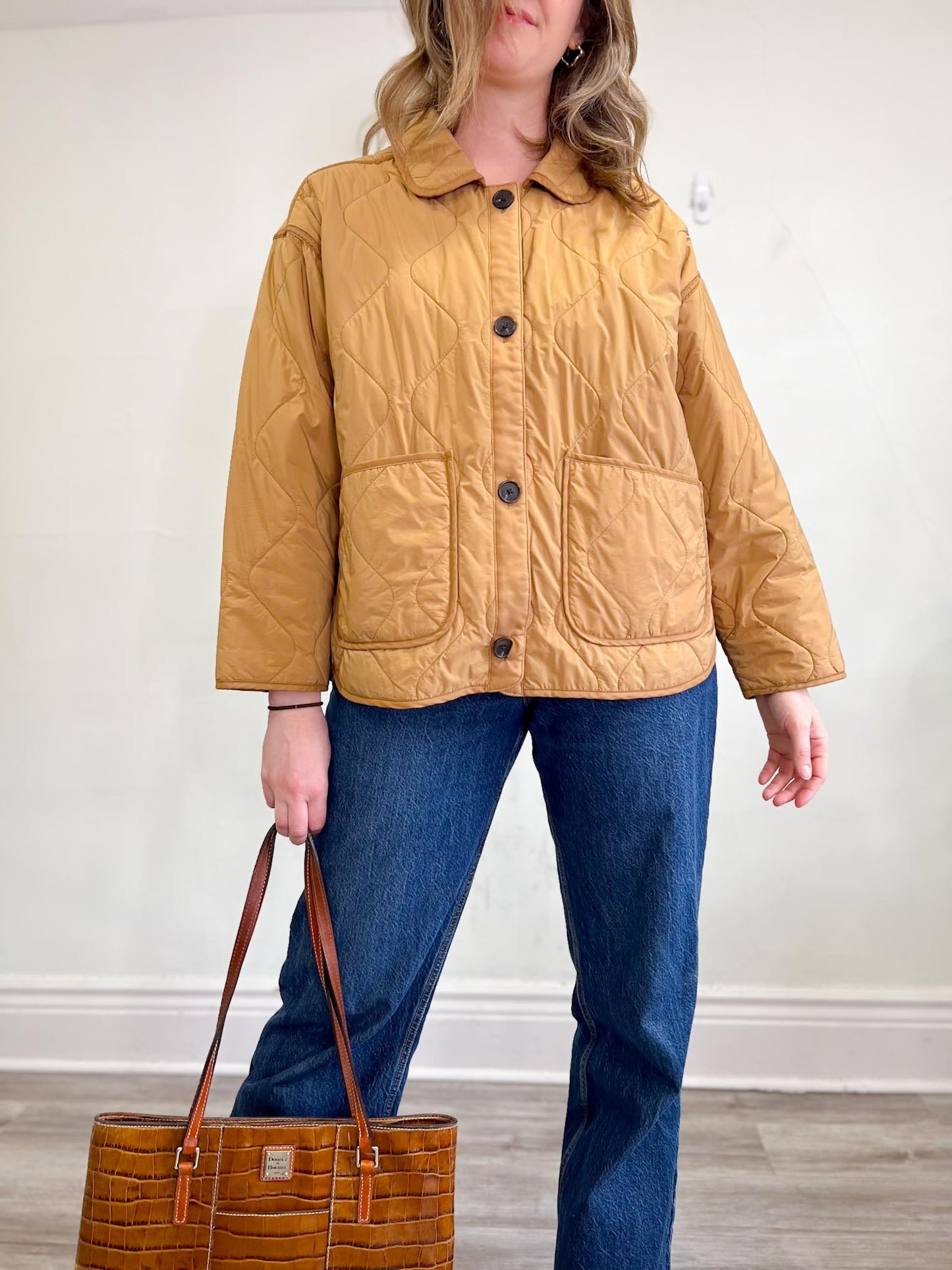 Old Navy Quilted Liner Jacket in Brown (Size XL)