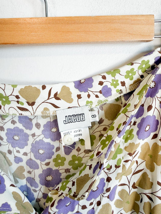 Vintage Jacob Floral Midi Skirt (Size S)
