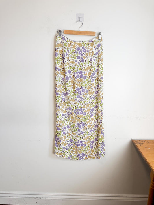 Vintage Jacob Floral Midi Skirt (Size S)