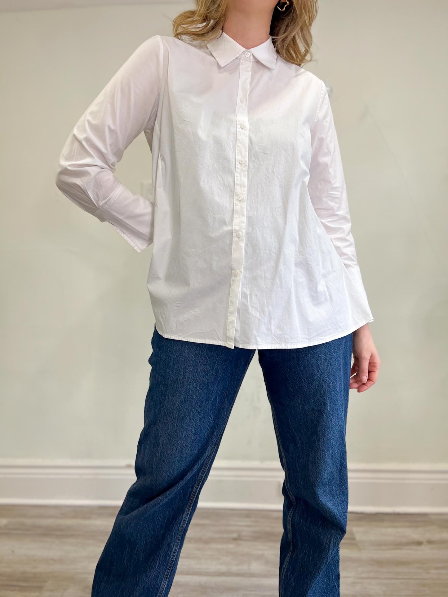 Hana San Designer White Blouse (Size M/L)