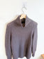 Babaton Alpaca Chunky Knit Turtleneck Sweater in Dark Brown (Size S/M)