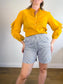 J.Crew Ruffled Eyelet Blouse in Mustard (Size M/L)