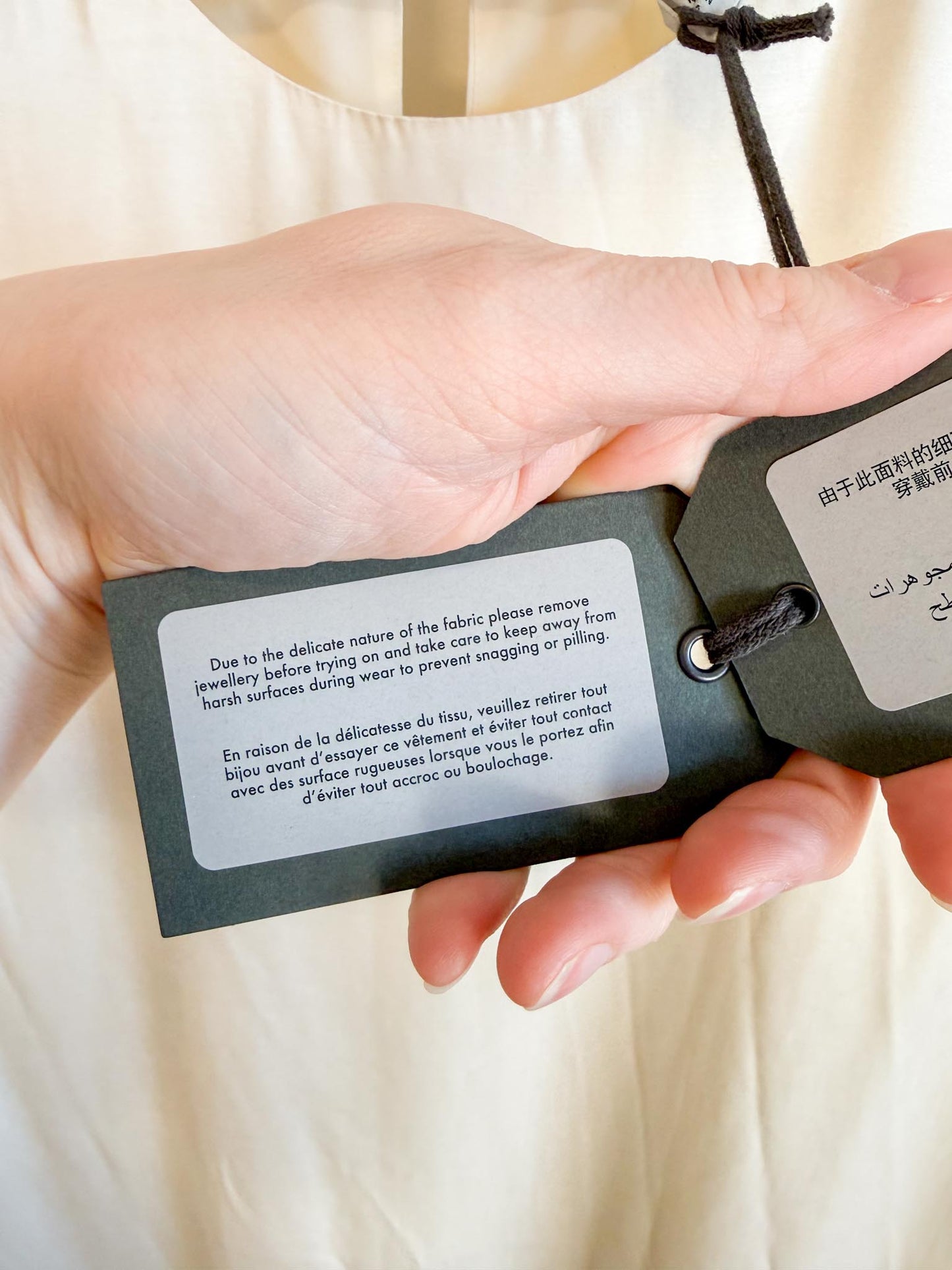 ALLSAINTS "Etta Silk Blend Dress in Off-White" NWT (Size M)