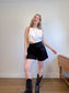 Proenza Schouler Designer Cotton/Linen Shorts in Black (Size L)